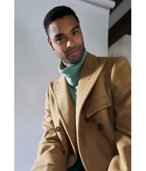 Bridgerton Season 02 Rege Jean Page Brown Wool Coat - Image 4