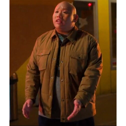 Jacob Batalon Reginald The Vampire Reginald Baskin Quilted Brown Jacket - Image 2