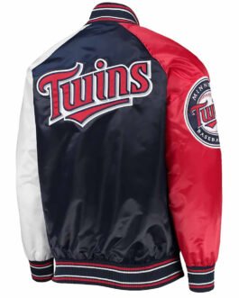 Reliever Minnesota Twins Navy/Red Satin Jacket