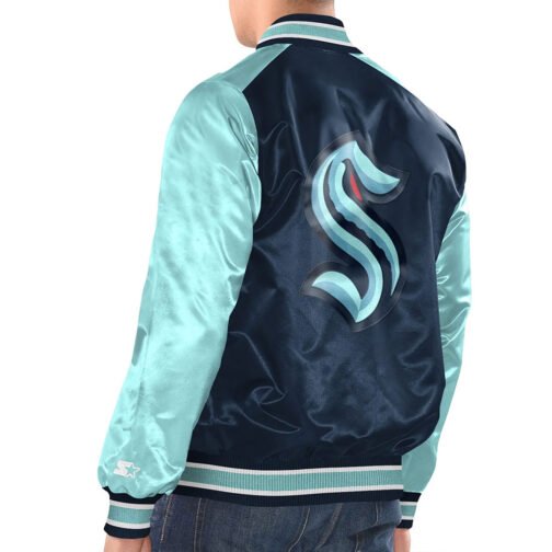 Renegade Seattle Kraken Navy and Bright Blue Jacket - Image 2