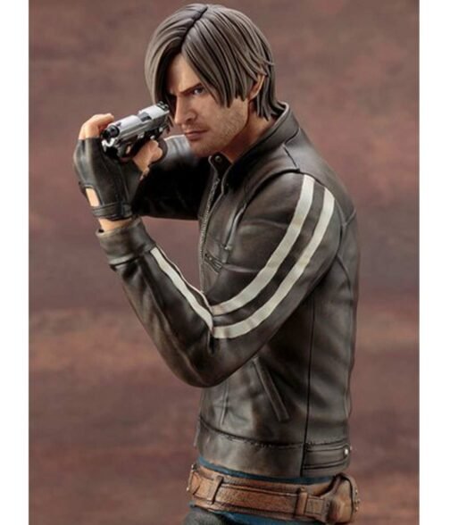 Leon Kennedy Resident Evil Vendetta Leather Jacket - Image 7