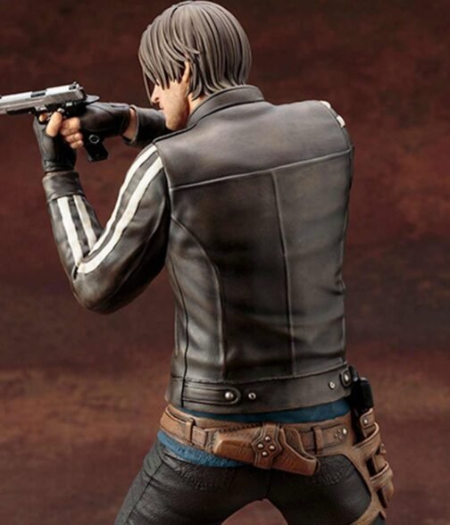 Leon Kennedy Resident Evil Vendetta Leather Jacket - Image 3