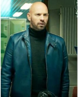 Restless Franck Gastambide Blue Leather Jacket
