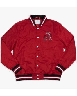 Arkansas Razorbacks Red Retro Bomber Jacket
