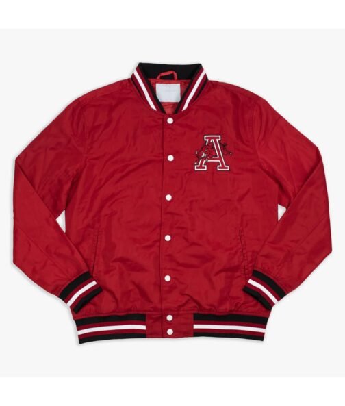 Arkansas Razorbacks Red Retro Bomber Jacket