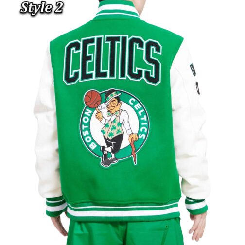 Boston Celtics Retro Classic Varsity Jacket - Image 6
