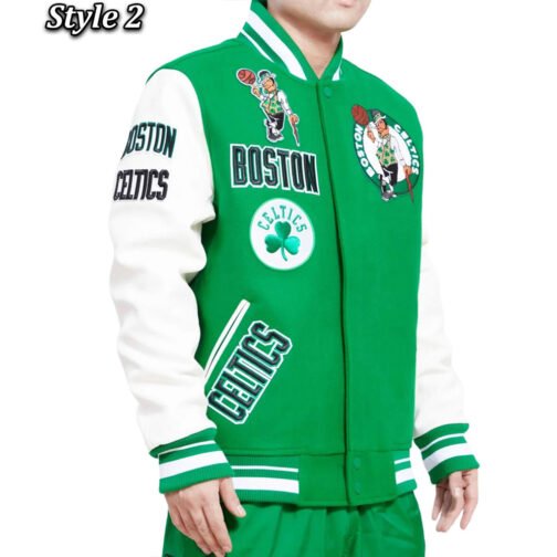 Boston Celtics Retro Classic Varsity Jacket - Image 10