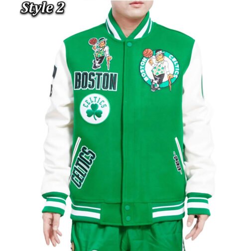 Boston Celtics Retro Classic Varsity Jacket - Image 2