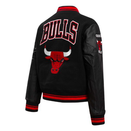 Retro Classic Rib Chicago Bulls Varsity Jacket - Image 8