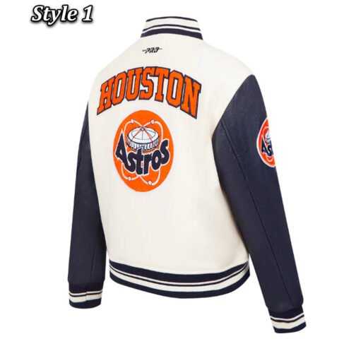 Retro Classic Rib Houston Astros Varsity Jacket - Image 7