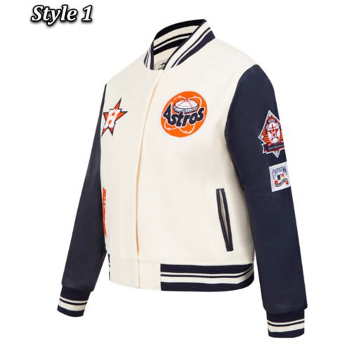 Retro Classic Rib Houston Astros Varsity Jacket - Image 5