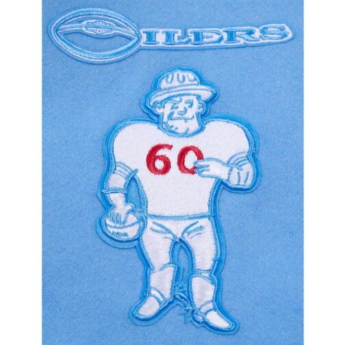 Houston Oilers Retro Classic Rib Varsity Jacket - Image 8