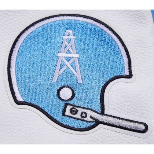 Houston Oilers Retro Classic Rib Varsity Jacket - Image 9