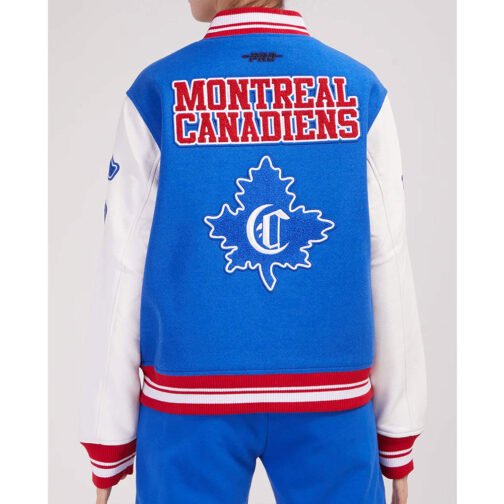 Retro Classic Rib Montreal Canadiens Varsity Jacket - Image 4