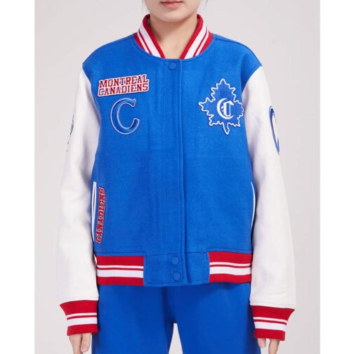 Retro Classic Rib Montreal Canadiens Varsity Jacket - Image 2