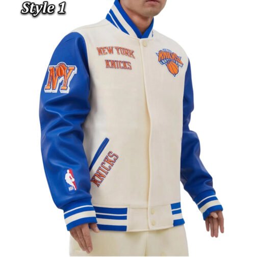 NY Knicks Retro Classic Varsity Jacket - Image 7