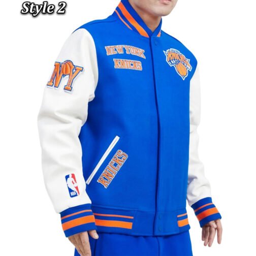 NY Knicks Retro Classic Varsity Jacket - Image 8