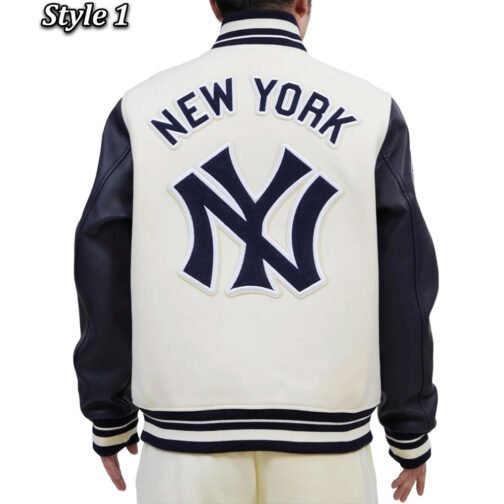 NY Yankees Retro Classic Varsity Jacket - Image 3