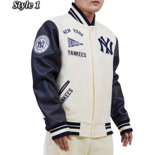 NY Yankees Retro Classic Varsity Jacket - Image 7