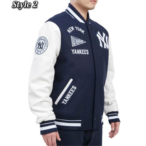 NY Yankees Retro Classic Varsity Jacket - Image 8