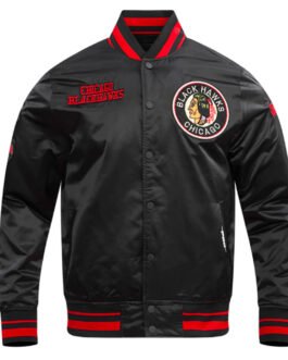 Chicago Blackhawks Retro Classic Rib Satin Jacket