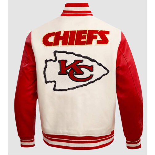 Kansas City Chiefs Retro Classic Rib Varsity Jacket - Image 3