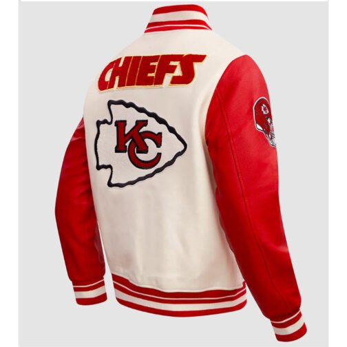 Kansas City Chiefs Retro Classic Rib Varsity Jacket - Image 7
