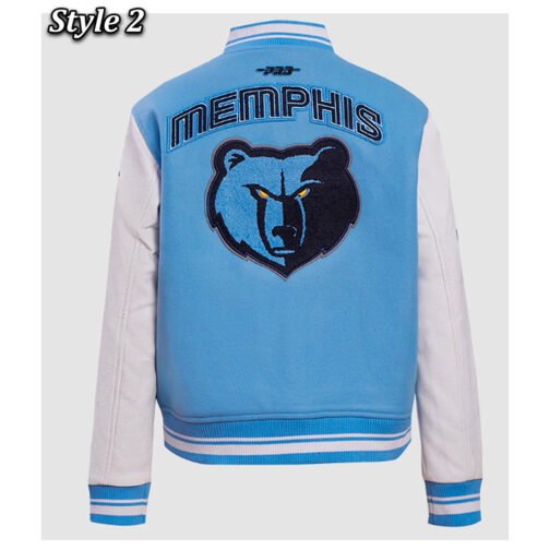 Memphis Grizzlies Retro Classic Rib Varsity Jacket - Image 4