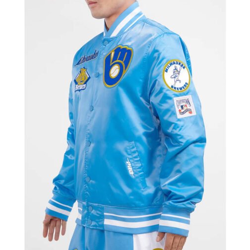 Milwaukee Brewers Retro Classic Rib Jacket - Image 4