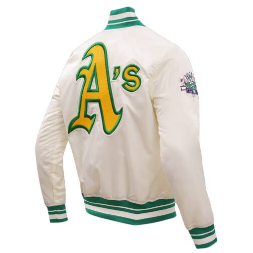 Oakland Athletics Retro Classic Rib Jacket - Image 7