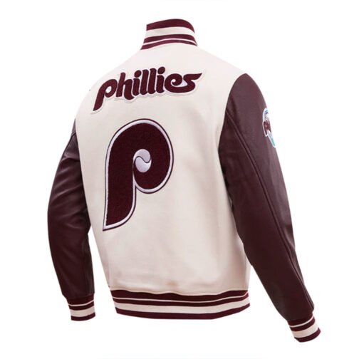 Philadelphia Phillies Retro Classic Rib Varsity Jacket - Image 10