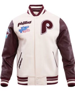 Philadelphia Phillies Retro Classic Rib Varsity Jacket