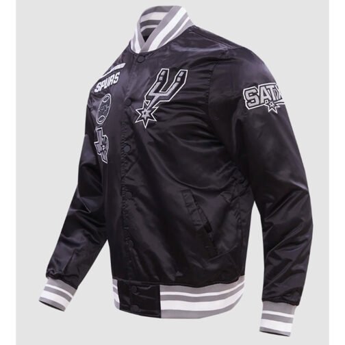 San Antonio Spurs Retro Classic Rib Jacket - Image 6