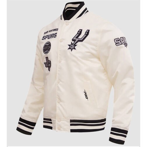 San Antonio Spurs Retro Classic Rib Jacket - Image 5