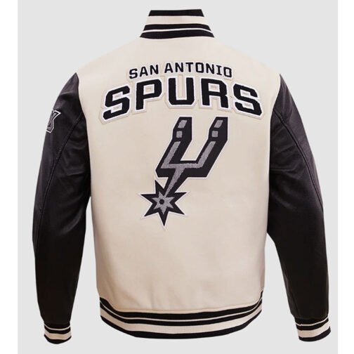 San Antonio Spurs Retro Classic Rib Varsity Jacket - Image 2