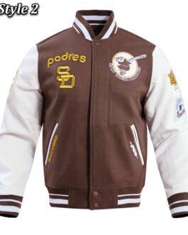 San Diego Padres Retro Classic Rib Varsity Jacket