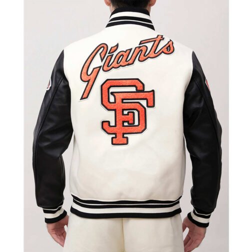 San Francisco Giants Retro Classic Rib Varsity Jacket - Image 4