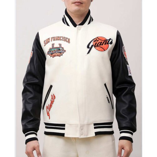 San Francisco Giants Retro Classic Rib Varsity Jacket - Image 2