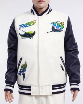 Tampa Devil Rays Retro Classic Rib Varsity Jacket