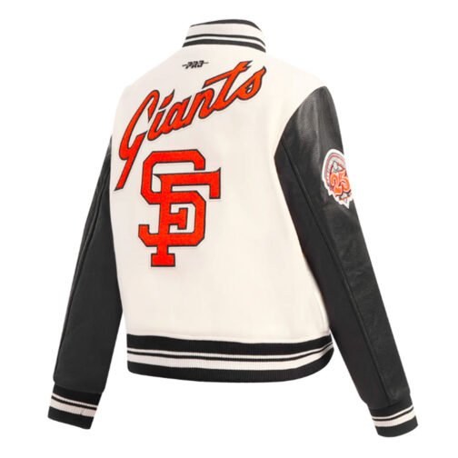 Retro Classic Rib San Francisco Giants Varsity Jacket - Image 7