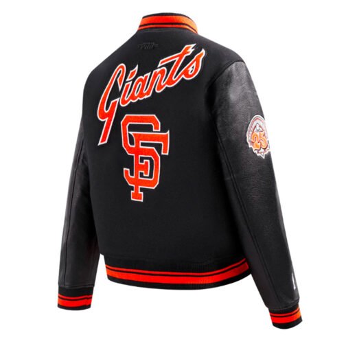 Retro Classic Rib San Francisco Giants Varsity Jacket - Image 8