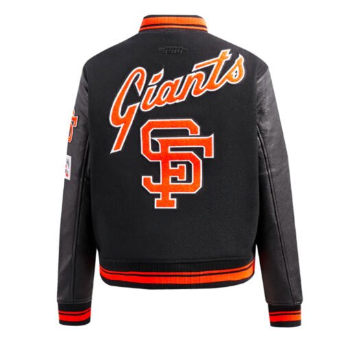 Retro Classic Rib San Francisco Giants Varsity Jacket - Image 4