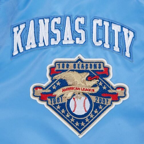 Kansas City Royals Retro Classic Rib Satin Jacket - Image 13