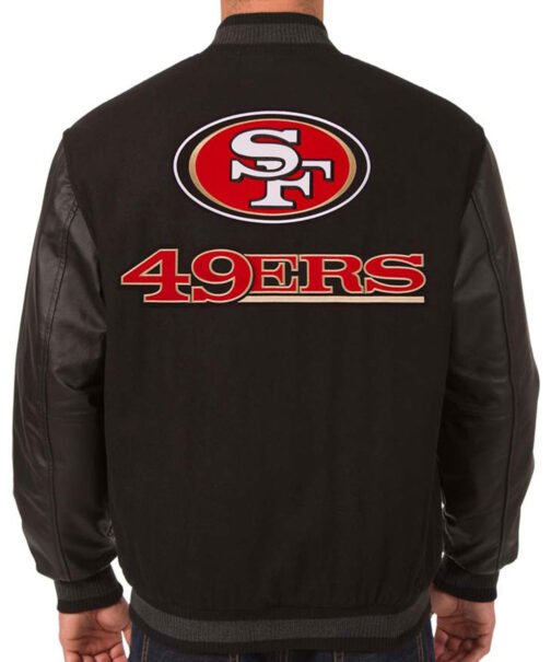 Men’s San Francisco Reversible 49ers Varsity Jacket - Image 2