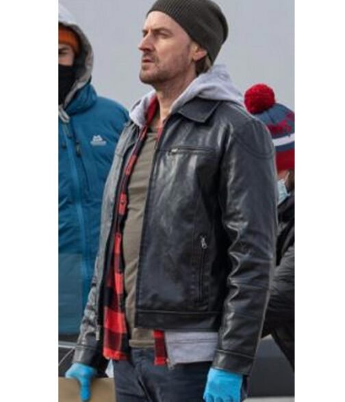 Richard Armitage Stay Close Black Leather Jacket - Image 4
