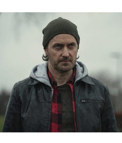 Richard Armitage Stay Close Black Leather Jacket - Image 7