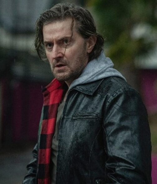 Richard Armitage Stay Close Black Leather Jacket - Image 5