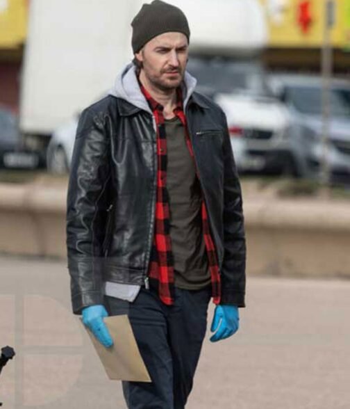 Richard Armitage Stay Close Black Leather Jacket - Image 2