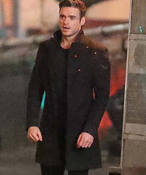 Richard Madden Eternals Black Coat - Image 4
