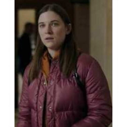 Ridley Alexandra Hannant Puffer Burgundy Jacket - Image 6